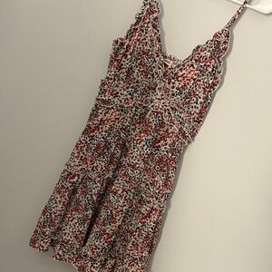 Y2K Inspired Hearts Mini Dress with Ruffling Size Medium